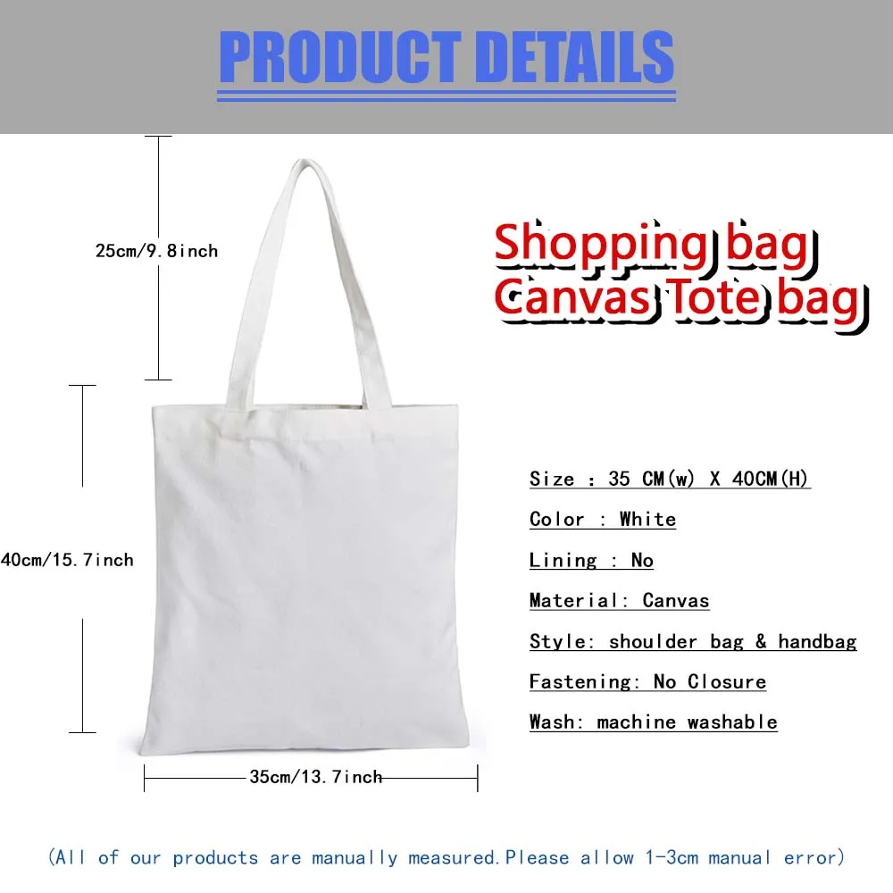 Чанта за пазаруване с хубав принтом, пътна чанта за продукта, женствена чанта за пазаруване, сгъваема чанта-тоут, холщовая чанта през рамо с голям капацитет5
