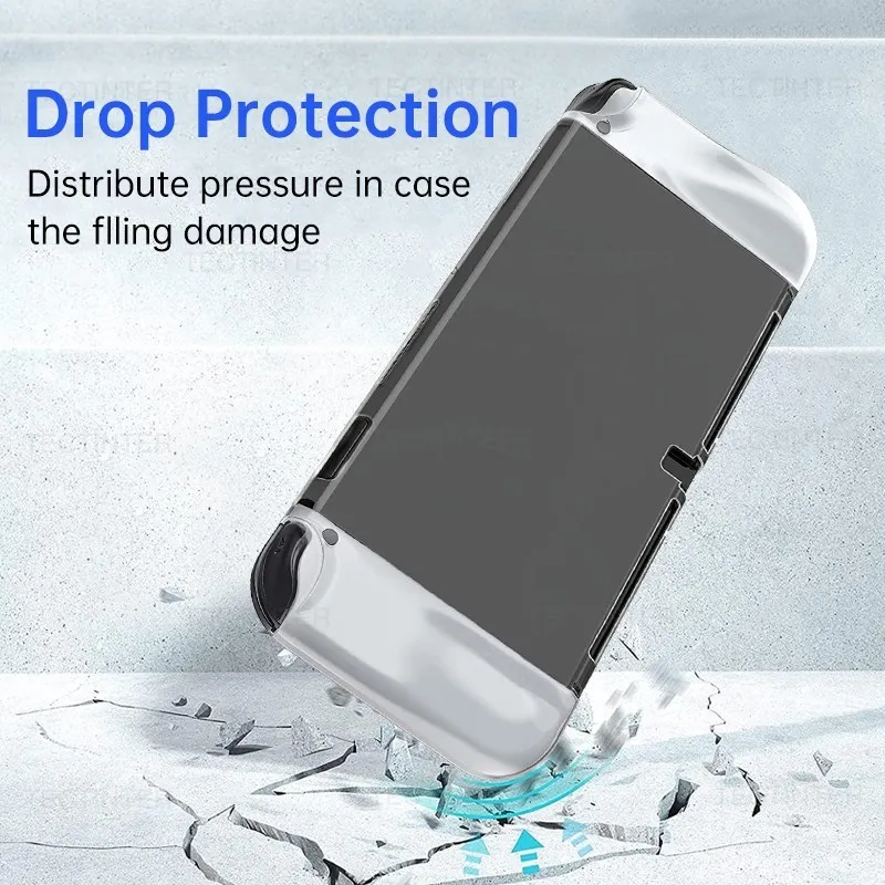 Прозрачен Защитен калъф, Съвместим с OLED-конзола Nintendo Switch, Защита От Драскотини За аксесоари NS OLED5