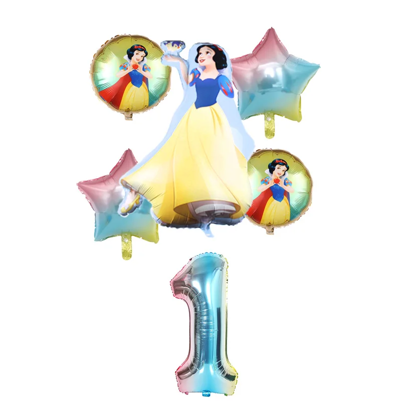 6 бр./лот, балони принцеса, 32-инчов номер, Снежанка, балони топки за душата на детето, украса за парти в чест на рождения ден, играчки за момичета1