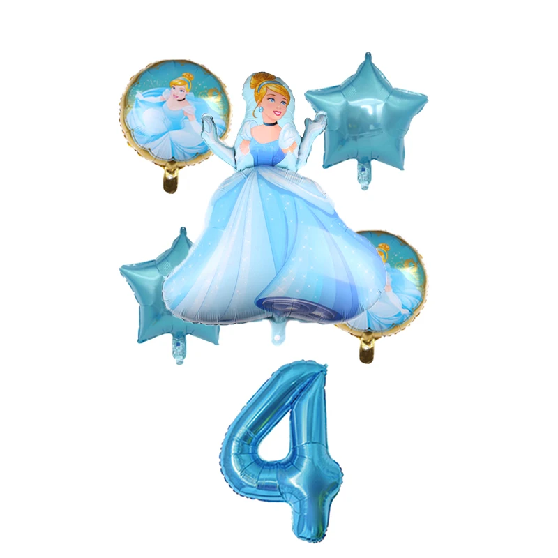 6 бр./лот, балони принцеса, 32-инчов номер, Снежанка, балони топки за душата на детето, украса за парти в чест на рождения ден, играчки за момичета4