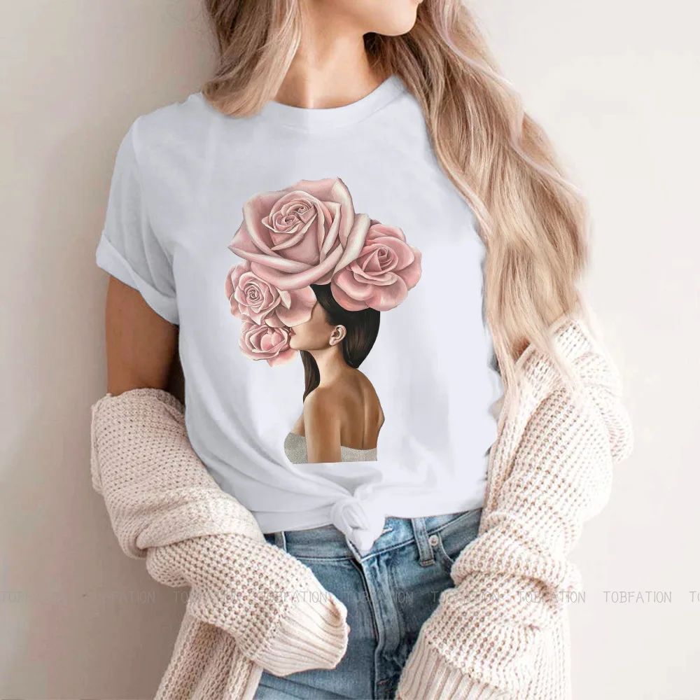 Pink Lady Rose, дамски дрехи, любител на цветя, графични дамски тениски, реколта графични свободни блузи, тениски Kawaii, градинска дрехи за момичета0