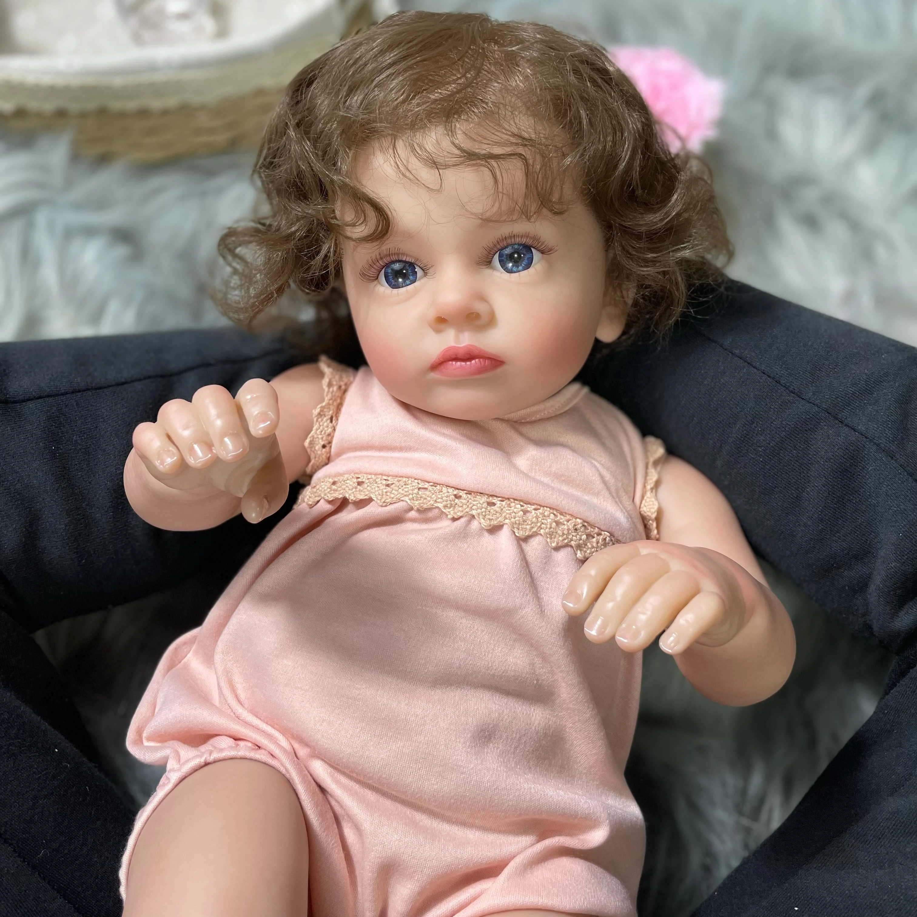 60 см Реалистична огромна кукла за Деца, готовите кукли Reborn Baby, Tutti, Ръчно изработени кукли, играчка, Коледен подарък за Момичета2