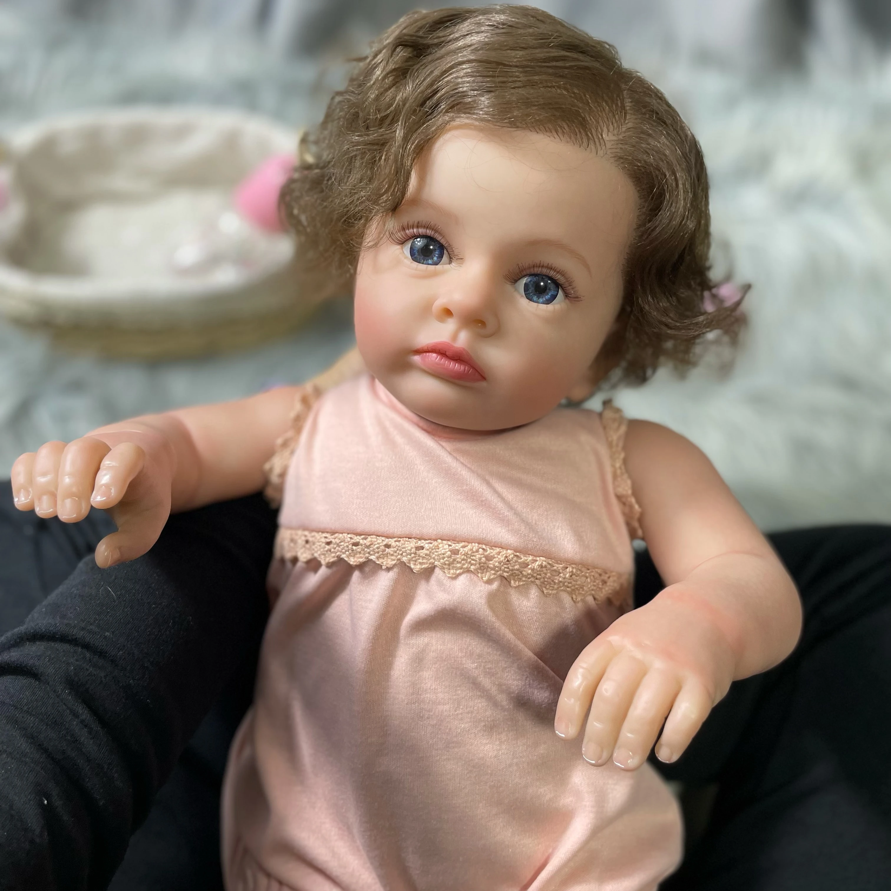 60 см Реалистична огромна кукла за Деца, готовите кукли Reborn Baby, Tutti, Ръчно изработени кукли, играчка, Коледен подарък за Момичета3