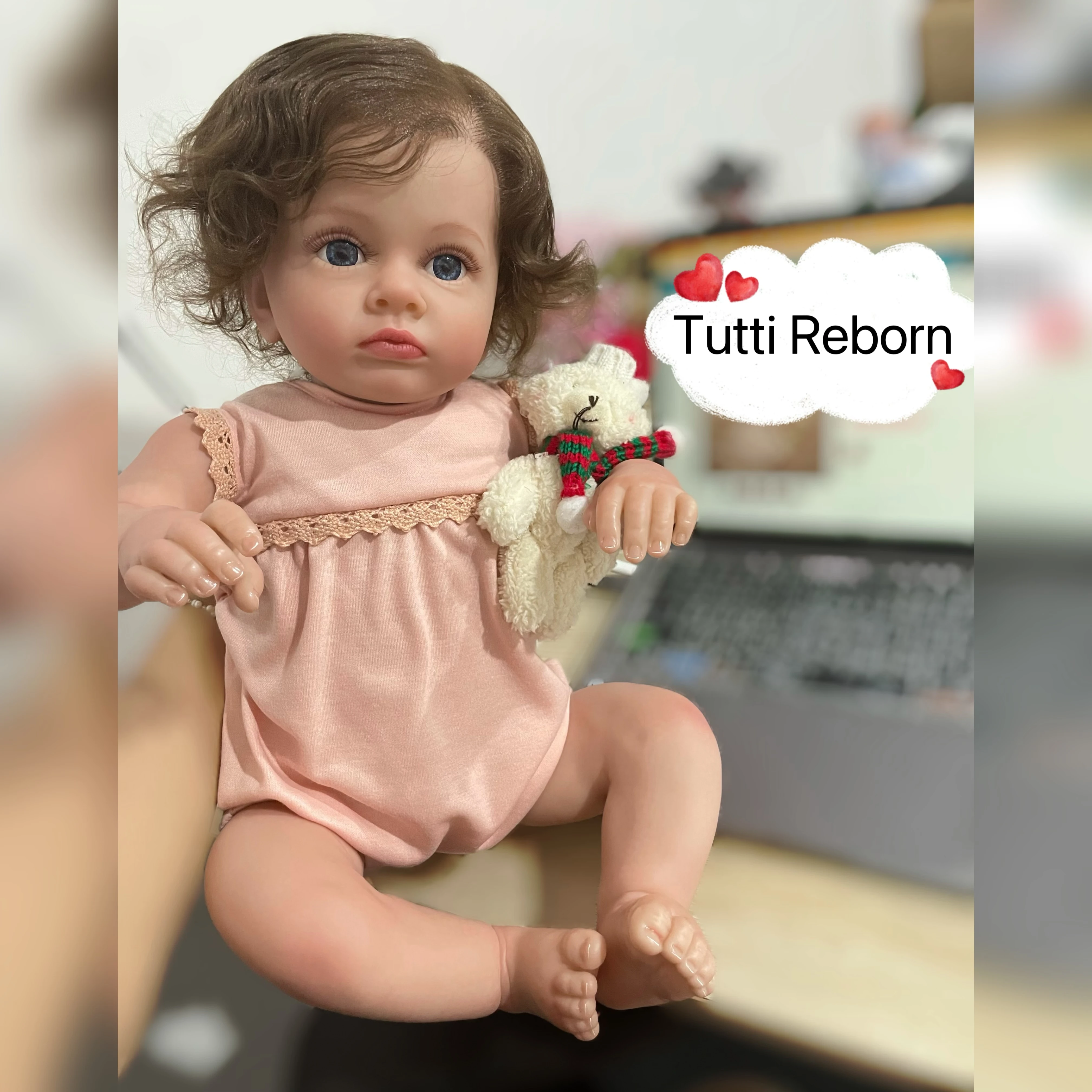 60 см Реалистична огромна кукла за Деца, готовите кукли Reborn Baby, Tutti, Ръчно изработени кукли, играчка, Коледен подарък за Момичета4