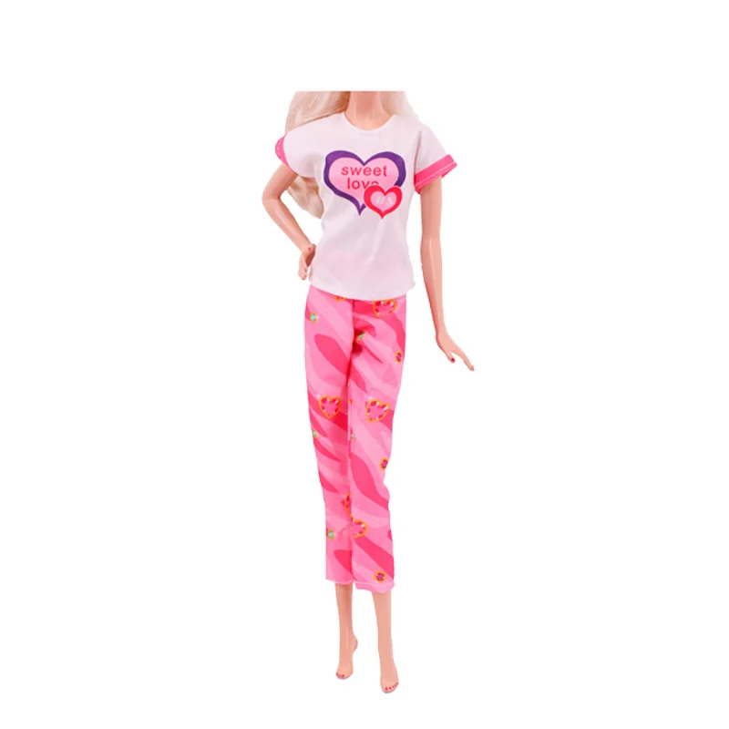 Стоп-моушън облекло 6 компл. за Барби, Новата Модерна риза/Яке + Панталон, Подходящ за кукли 11,8 инча, Ежедневни Облекла за момичета, подарък 