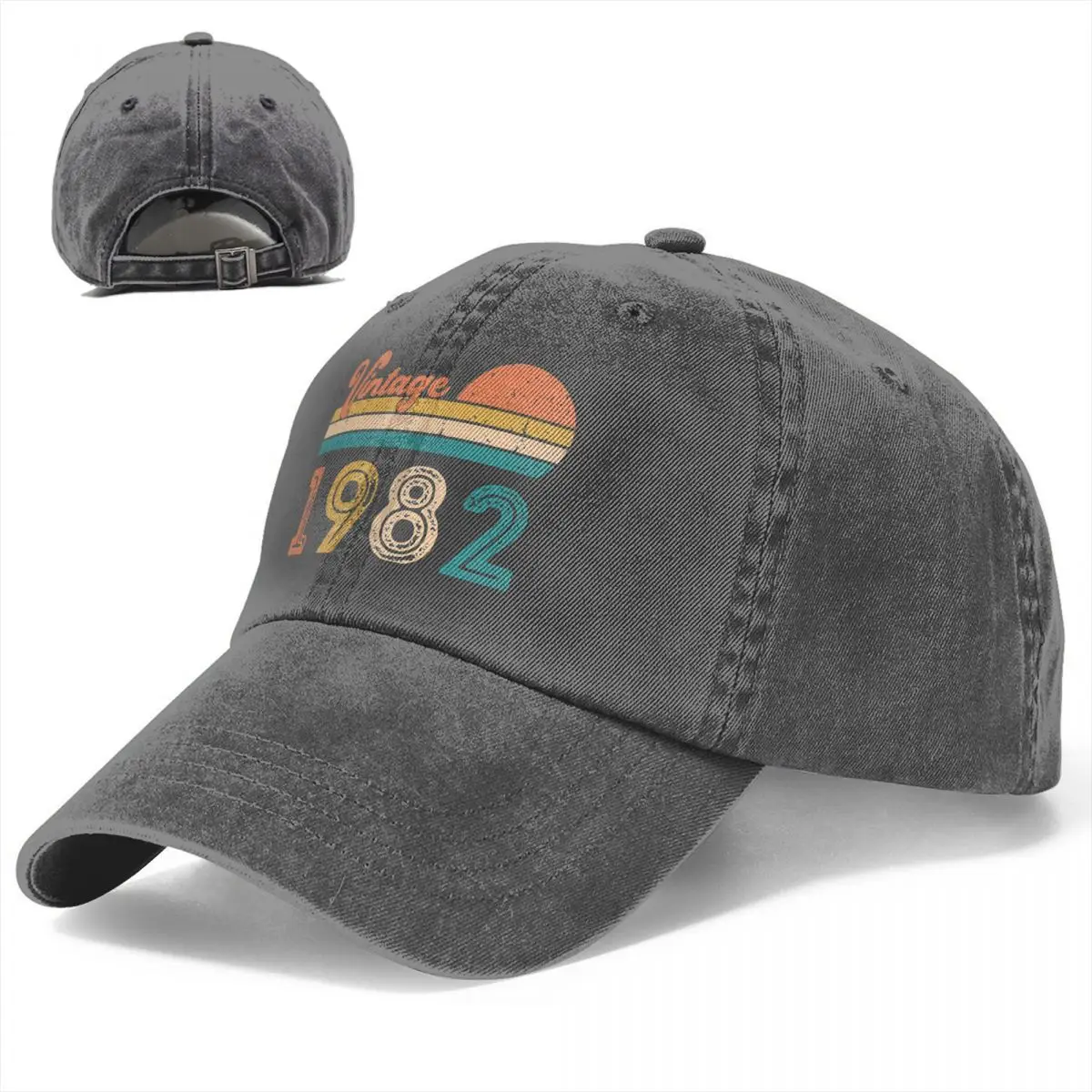 Лятна бейзболна шапка 1982 година с кон опашка, подарък за 39-ти рожден Ден, хип-хоп Шапка, Градинска промытая Шапка, Шапка1
