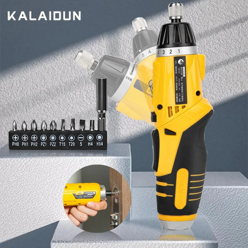 Набор от електрически отвертки KALAIDUN 3,6 НА Акумулаторна Безжична отвертка с въртящ момент от 4 предаване с led подсветка на работната Ремонт на електроинструменти0