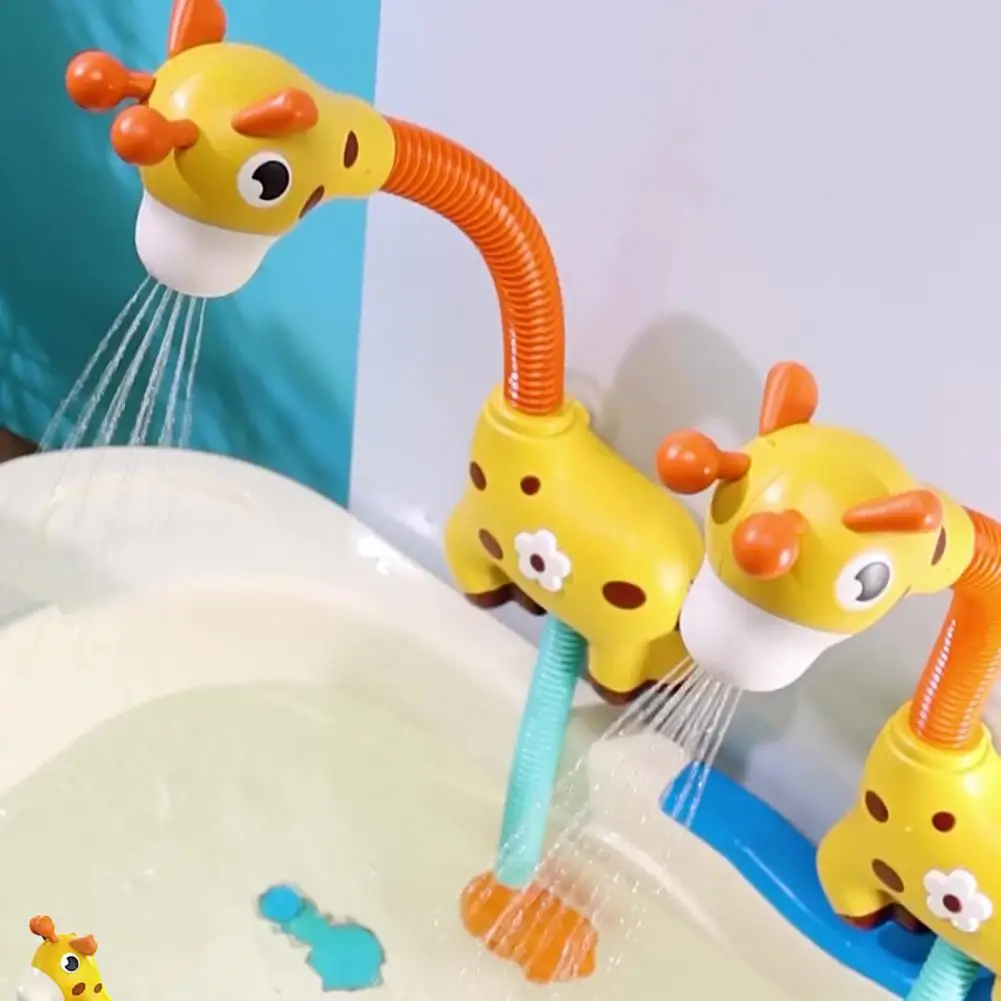 Детска играчка за къпане с ключ, пластмасов антидеформирующая, въртяща се на 360 градуса, играчка за плуване, спрей за душата, играчка за лятото4