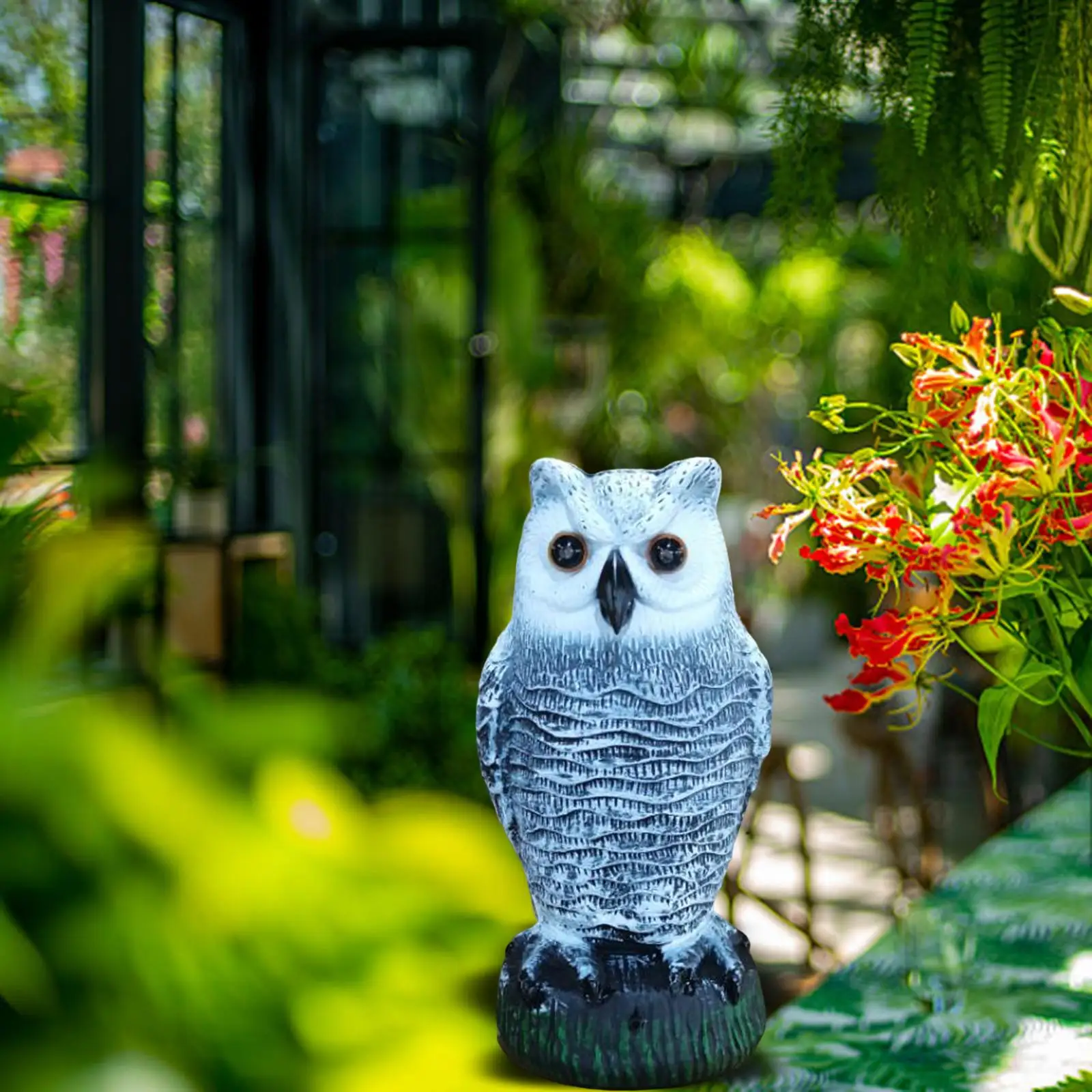 Малката Сова-Стръв Статуя на Градински Протектор Външно Украса Всепогодная Бухалът е Птица Ограничаване Средство за взимане на Тревата Външно Градината на Двора4