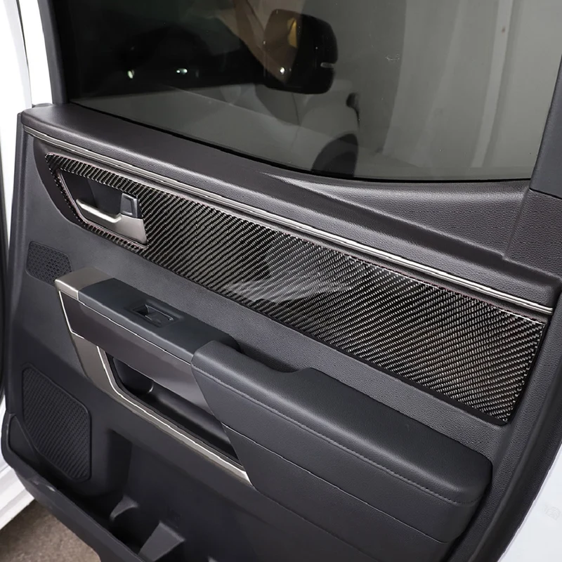 1 Комплект Мека Карбонового Влакна за Стайлинг на Автомобили, вътрешна дръжка на Вратата на Колата стикер на панела за Toyota5