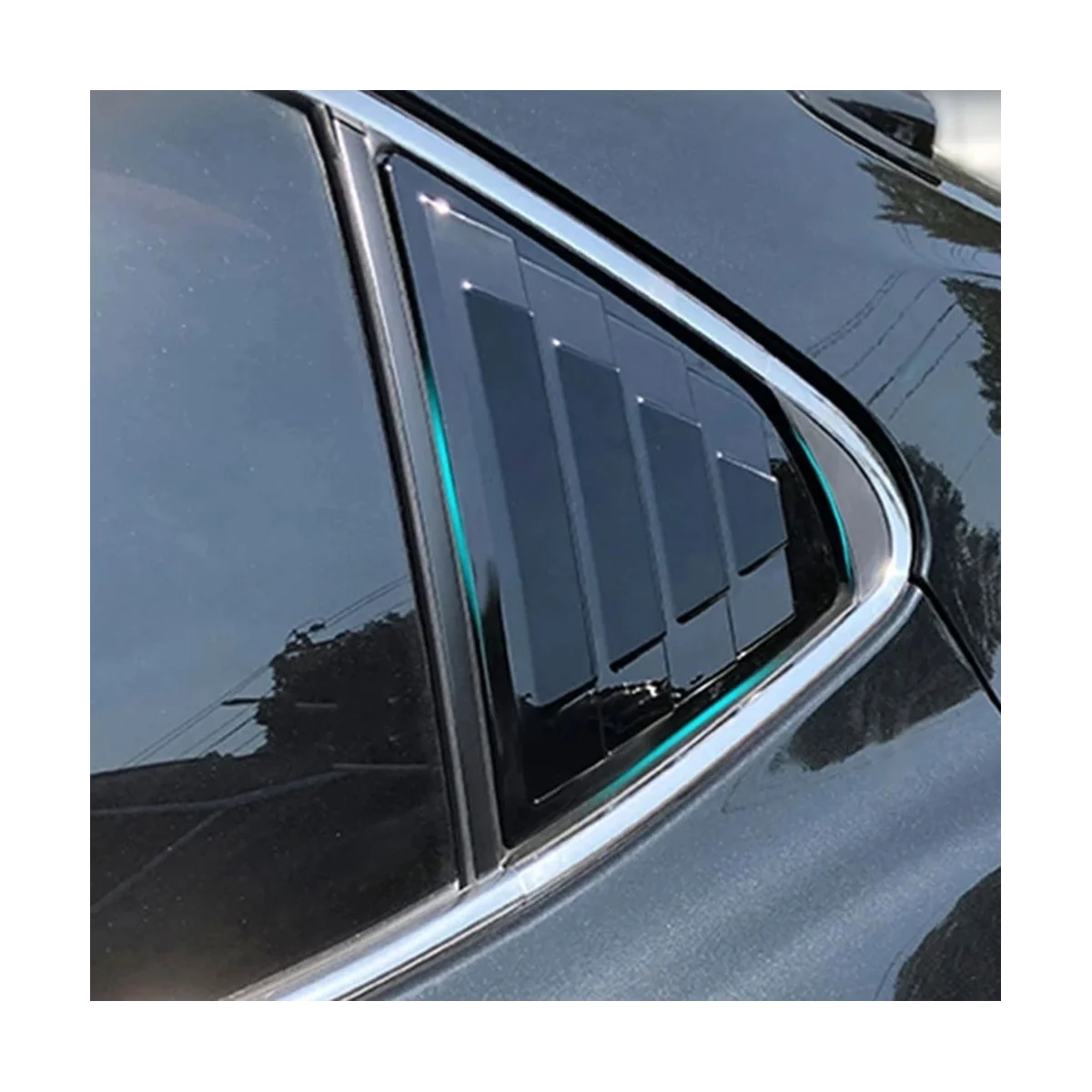 1 чифт Тампон върху Страничната шторку на задното стъкло за Седан 8Th 2018-2023 вентилационна (противовакуумна) канална лъжичка Разкрасяване4