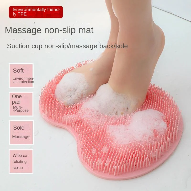 Силиконов тампон за масаж на краката във вана, възглавница за масаж на гърба, четка-търтей, нескользящий подложка за баня, устойчива на плъзгане хастар0