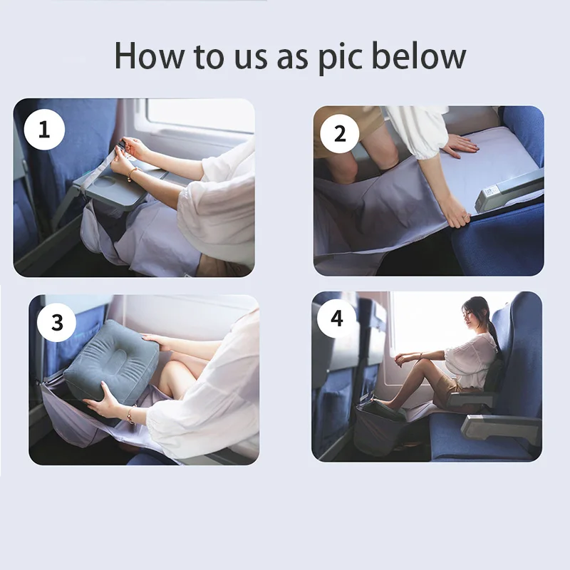 Надуваема легло, автомобилен пътен матрак за високоскоростни железопътни самолети, за сън С подложка за краката, U-образна възглавница, Въздушни мат Аксесоари4