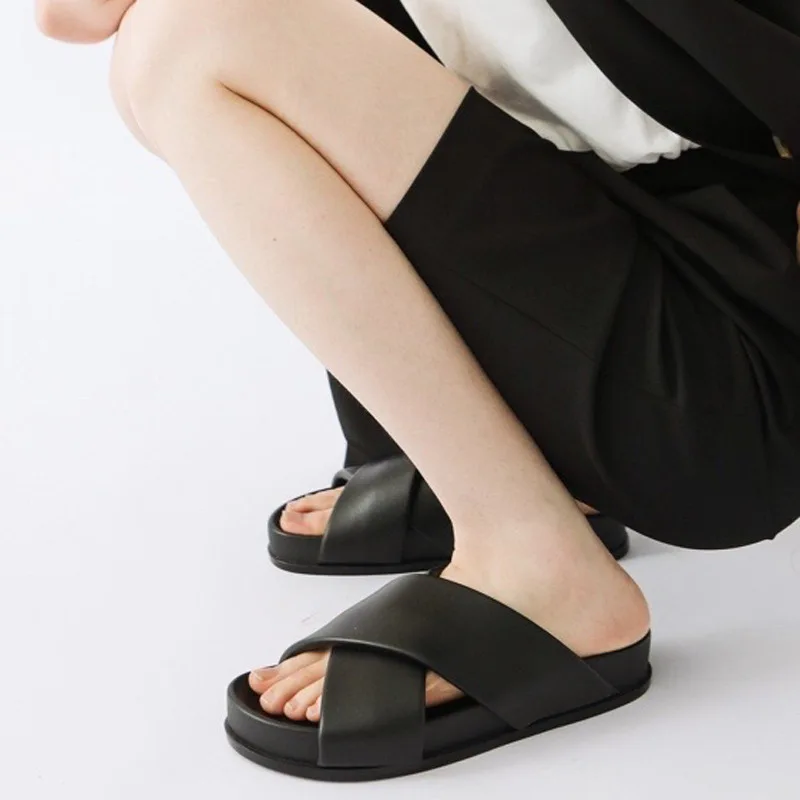 2023 Нови удобни чехли, летни дамски обувки, модерни ежедневни чехли от памучен тапия за отслабване1