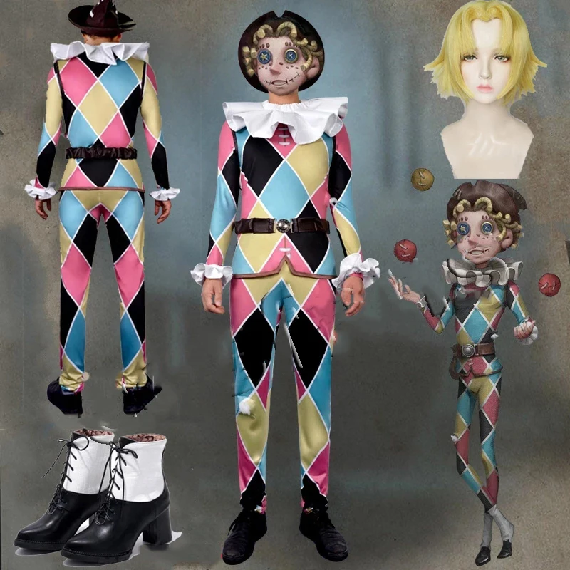 Аниме Идентичност V Майк Мортън/Костюм за cosplay, акробат, висококачествени Унисекс костюм за Хелоуин, топ, панталон, колан, перуката colla Cospaly0