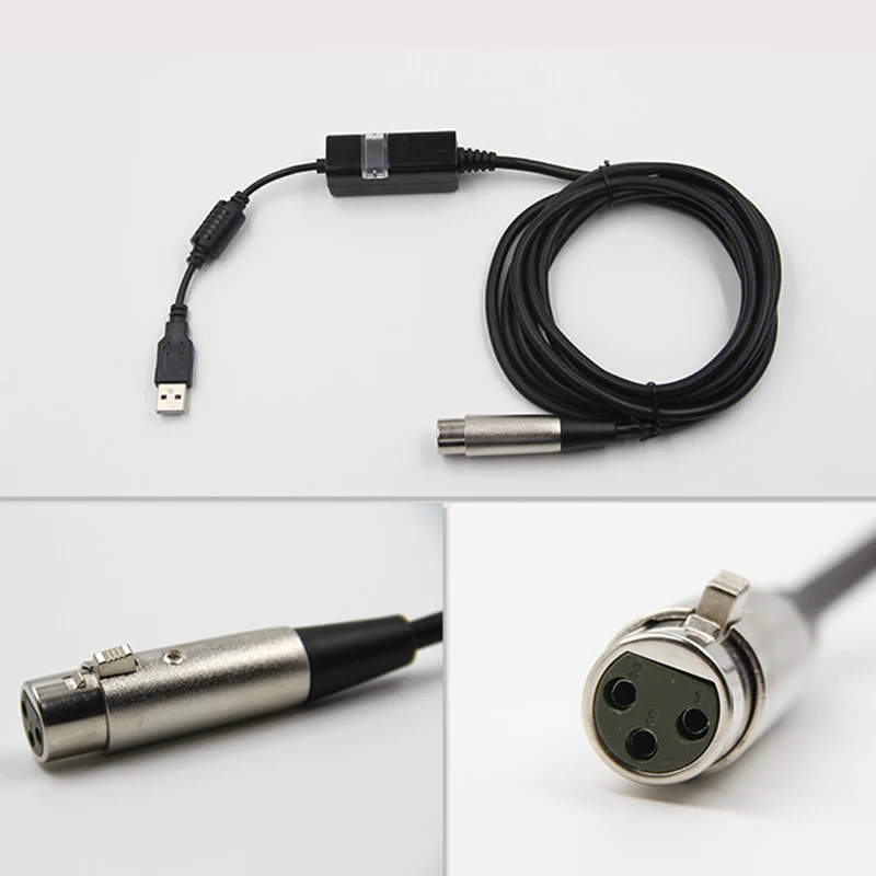 USB-XLR микрофон Mic MIDI кабел конвертор на Аудио кабел-адаптер за вашия КОМПЮТЪР с Windows 7/лаптоп/Mac 2,8 м1