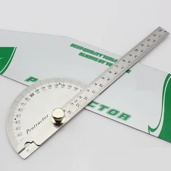 100 ММ транспортир угломер за дървообработване квадратен инструмент за измерване на ъгъла на наклона метричен