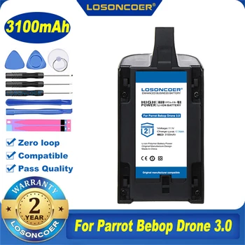 100% Оригинален LOSONCOER 3100mAh За Дрона Parrot Bebop 3,0 Lipo Батерия Обновен Lipo Батерия За Резервно Копие на Дрона на Открито