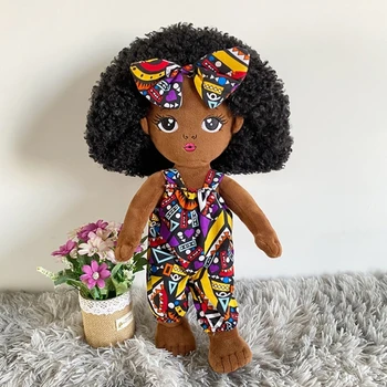 13 'Модни черни кукли, африканска парцал кукла с дрехи почивка ръчна изработка, детска играчка 