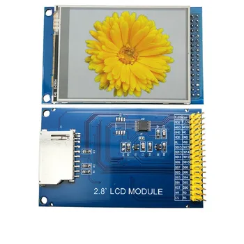 2,8-инчов TFT LCD цветен екран модул сензорен екран RTP ILI9341 drive IC MCU, който е съвместим с LCD интерфейс atomic 34P