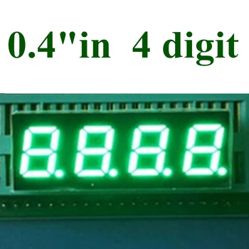 20 БРОЯ 0,4-инчов 4-битов led дисплей с цифрово шнорхел чист зелен цвят, 7 Сегментен общ анод 0,4 