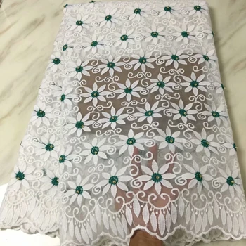 2019 Африкански тюлевые дантелени тъкани, висококачествено швейцарско вуалевое дантела, бродирани нигерийски дантелени платове с мъниста за сватбени партита