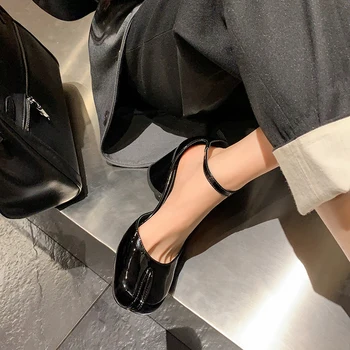 2023 г., пролетно нова дамски обувки, през цялата чорап, масивен ток, модерни дамски сандали, обикновен дамски обувки на висок ток от естествена кожа, дамски обувки на висок ток