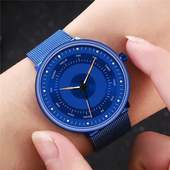 2023 Минималистичные модерен мъжки часовник-тънки бизнес светещи класически кварцов часовник с мрежесто каишка от неръждаема стомана Relogio Masculino