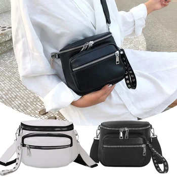 2023 Чанта с множество джобове за жени, дамски чанти през рамо от мека Изкуствена кожа, дамски седельная чанта, дамска чанта-тоут голям капацитет, пътна чанта за момичета