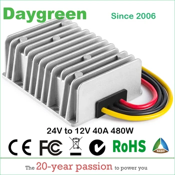 24 До 12 40A DC стъпка надолу преобразувател на постоянен ток с Редуктор Гаранция за качество Daygreen CE Сертифицирани от 24 vdc до 12 vdc 40AMP Водоустойчив