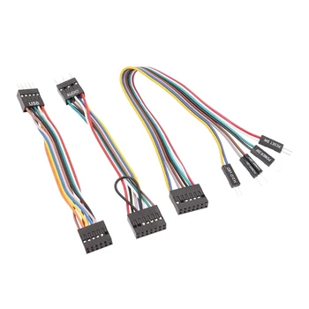 3 бр. Линия за захранване на дънната платка Кабел-адаптер за Преминаването на кабели за пренос на USB кабела Подмяна на кабел 24AWG