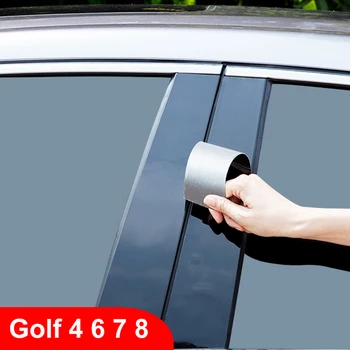 8 бр. Украса на Прозорци на коли B C Часова PVC Покритие Стикер Auto Външни Декоративни Аксесоари За VW Golf 4 6 7 8 MK6 MK7 MK8 MK4
