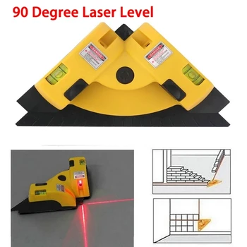 90 градуса Правоъгълен квадратен лазерен ниво Vertical Pro Оттичане Странично лазерен ниво nivel Линеен Прожекционен измервателен инструмент