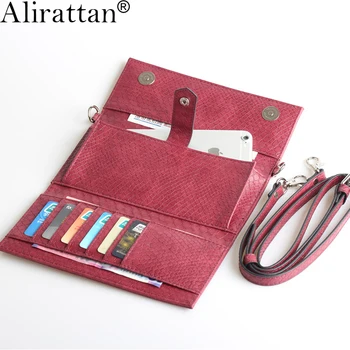 Alirattan Нова карта за Идентификация, една чанта-портфейл за телефон, Змия модел, Изкуствена Кожа, Държач за телефонни карти, джоб за лична карта, чанта за телефон iPhone XS Max XR