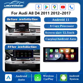 Android 11 Автомобилен Мултимедиен 12,3 Инча За Audi A8 D4 2011 2012 2013 2014-2017 Стерео Радио DVD Плейър GPS Навигация Авто Carplay