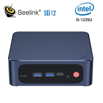 Beelink SEi12 Intel 12th i5 1235U 10 ядра 12 потоци lris Xe Графика 16G DDR4 3200 Mhz 500 ГРАМА SSD Wifi6 Type C Настолен Компютър