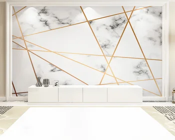 beibehang papel de parede по поръчка, хол, спалня, геометрични линии, имитация на мрамор, на фона на телевизор, тапети от папие-маше