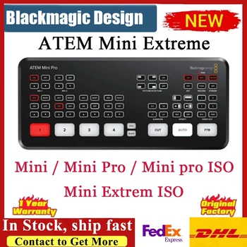 Blackmagic Design ATEM Mini Extreme ATEM Mini Pro ATEM Mini Switch преки предавания с множество функции за гледане и запис