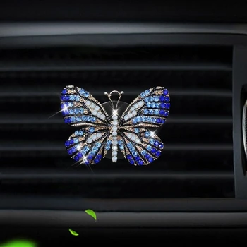 Butterfly Crystal Авто Украса на интериора на Освежители за въздух към Изхода на Автомобилния Аромат Автомобили Ароматерапия твърди парфюм подарък на едно момиче