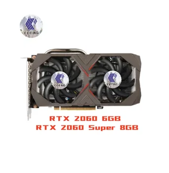 C CCTING RTX 2060 SUPER 8GB RTX 2060 6 GB GDDR6 192-битова видео карта GPU Графична карта за Настолен КОМПЮТЪР игра процесор дънна платка