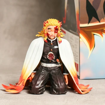 Demon Slayer Kyojuro Rengoku Умирающая версия на PVC Аниме фигурка Модел Играчка Фигурка Колекция Кукла за подарък