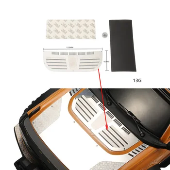 DJ 1/10 Метален защитен лист на двигателя за Защита на предния капак T4, двупластова цветна метална стикер, аксесоари за обновяване на радиоуправляемого кола