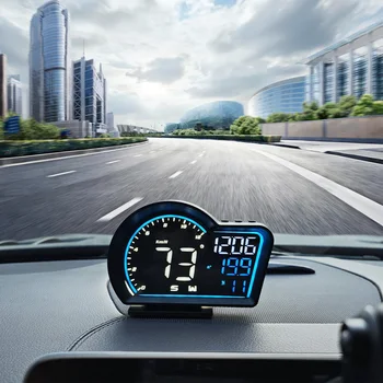 HUD GPS за измерване на скоростта, интелигентна цифрова напомняне за тревожност, главоболие дисплей, аксесоари за автомобилна електроника, бордови компютър, автомобил