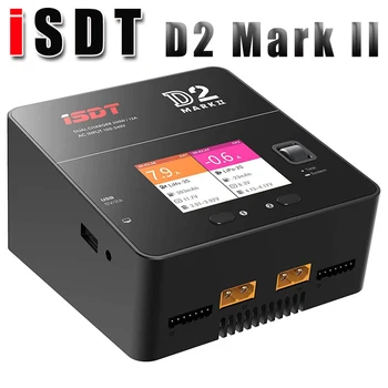 ISDT D2 Mark II 200 W 24A AC Двоен Изход Smart Battery Balance Зарядно Устройство за живот/Lilon/LiPo/LiHV NiMH/Cd PB Батерия