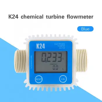 K24 Цифров LCD Разходомер за гориво Турбина Разходомер на Дизелово гориво от Вода с Морска 10-90Л/мин Регулиране на Потока на Течности Измервателни Инструменти