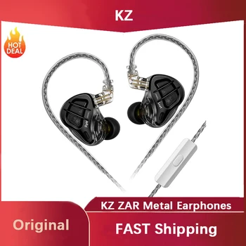KZ ZAR Метални слушалки 1DD + 7BA Хибридна технология HI-FI Бас ушите Мониторные Слушалки Спортна Слушалките с Шумопотискане