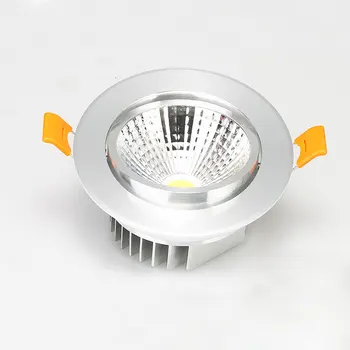 Led осветителни Тела COB 3 W 5 W 7 W 12 W-Вградени led лампа led Spot Лампа топъл Сребрист алуминий, с регулируема яркост 220 и 110 В домашен декор