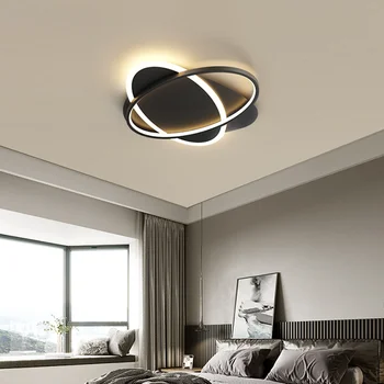 Led черно-бели канделабри за спални, трапезария, хол, кабинет, модерно желязо алуминий акрилни осветление, лампа за дома