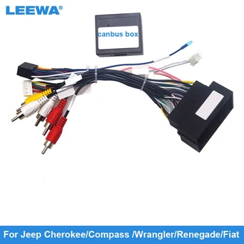 LEEWA Авто 16pin Android Теглене на Кабели USB Кабел С Canbus За Jeep Cherokee 15 ~ 19/Compass 2017 +/Wrangler/Ренегат/Fiat 500
