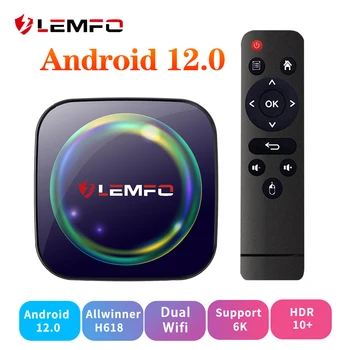 LEMFO H8S Smart TV Box Android 12 Allwinner H618 6K HDR10 телеприставка Android 12,0 TV Box Двойна WiFi мултимедиен плейър 4 GB 64 GB